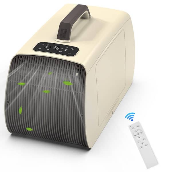 5500 BTU Portable Air Conditioner Cools 175 sq. ft. with Remote, Dehumidifier, 2-Exhaust Hose for Van, Tent, RV (White)