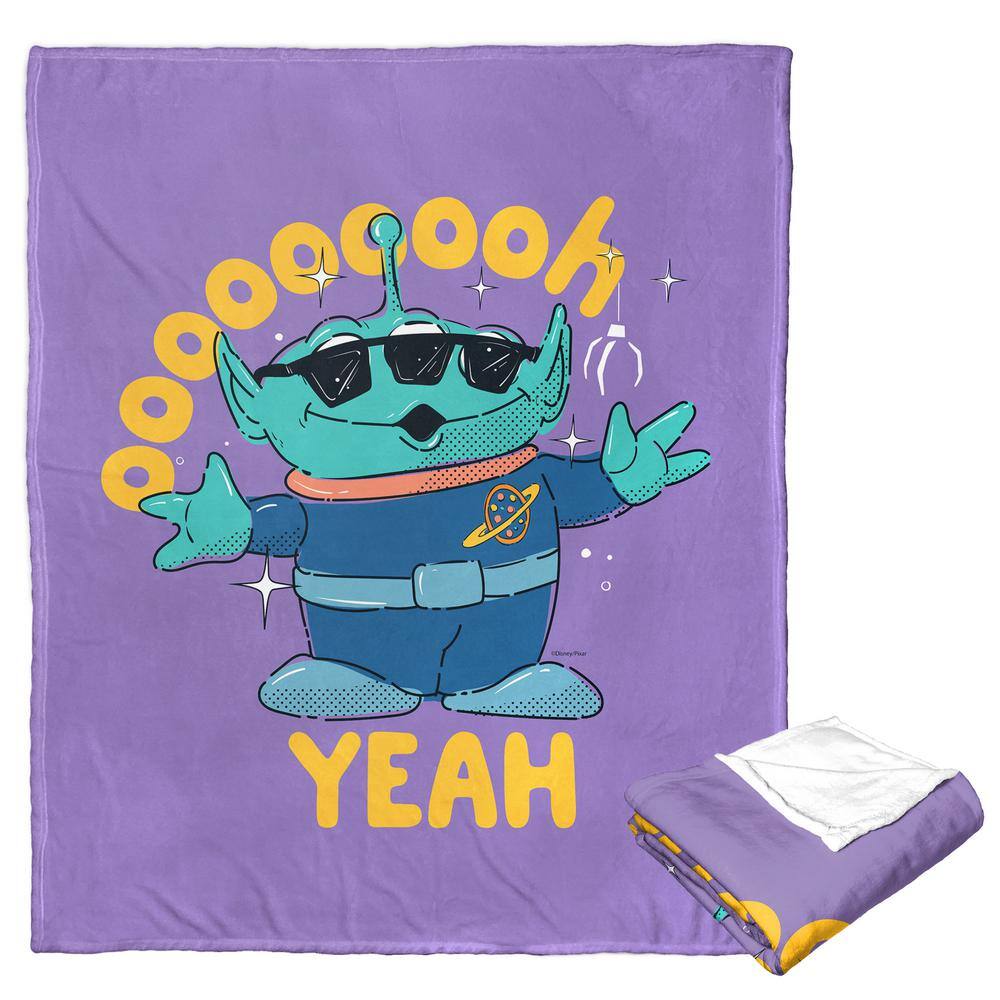 THE NORTHWEST GROUP Disney Wonder of Pixar Oh Yeah Aliens Silk Touch Multi-Colored Throw