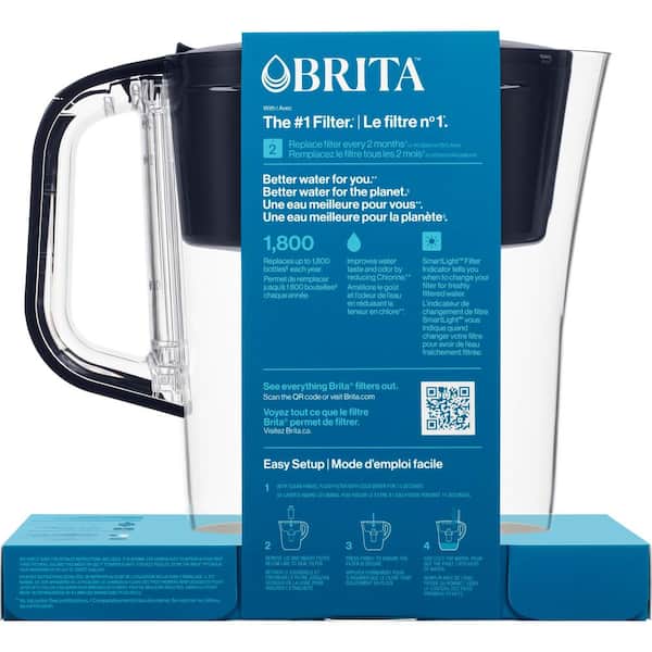 Broers en zussen Begrijpen Grondig Brita SOHO 5-Cup Small Water Filter Pitcher in Black, BPA Free 6025836093 -  The Home Depot