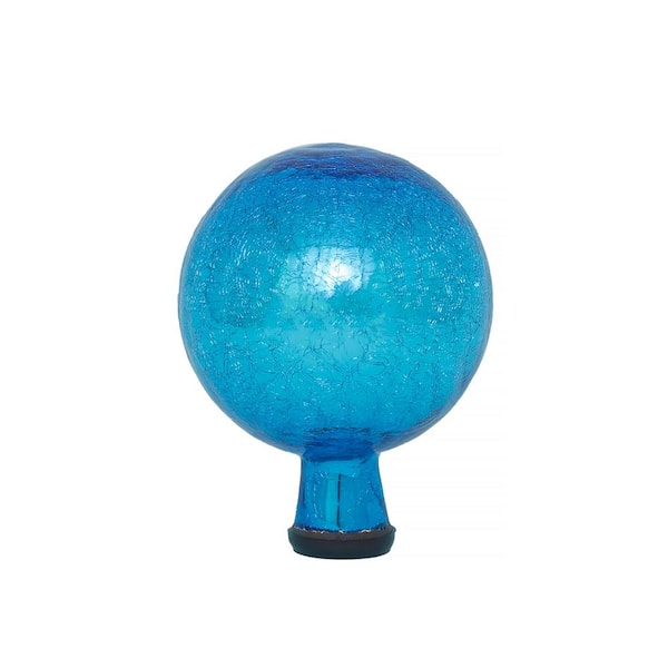 Decorative Reflecting Glass Gazing Globe, 6 in. Dia Teal Blue
