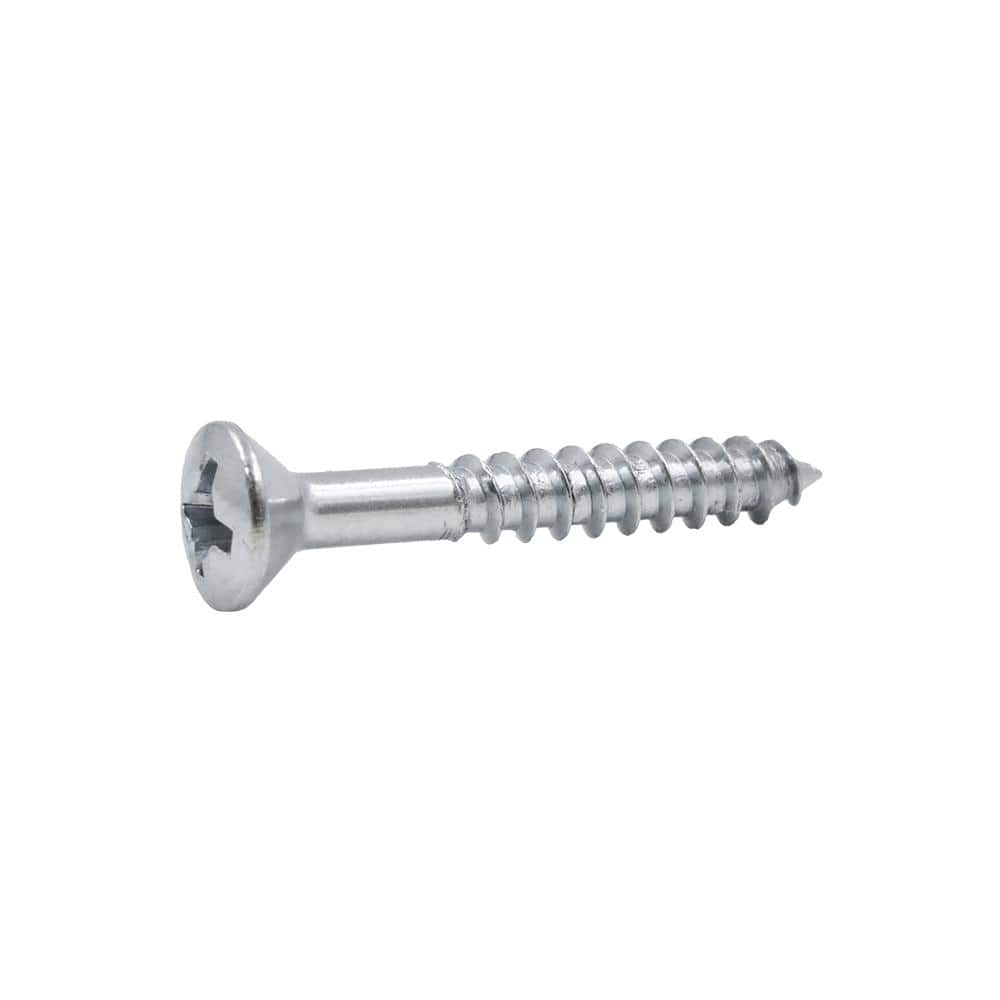 Everbilt #6 x 1 in. Phillips Oval Head Zinc Plated Wood Screw (6-Pack)  808121 - The Home Depot