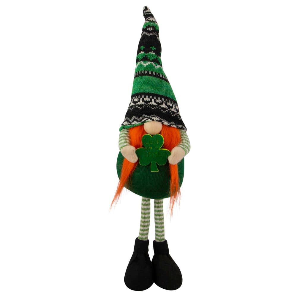 19  in. Green and Black Leprechaun Girl Gnome Standing St Patrick's Day Figure price history on PriceWatchPro