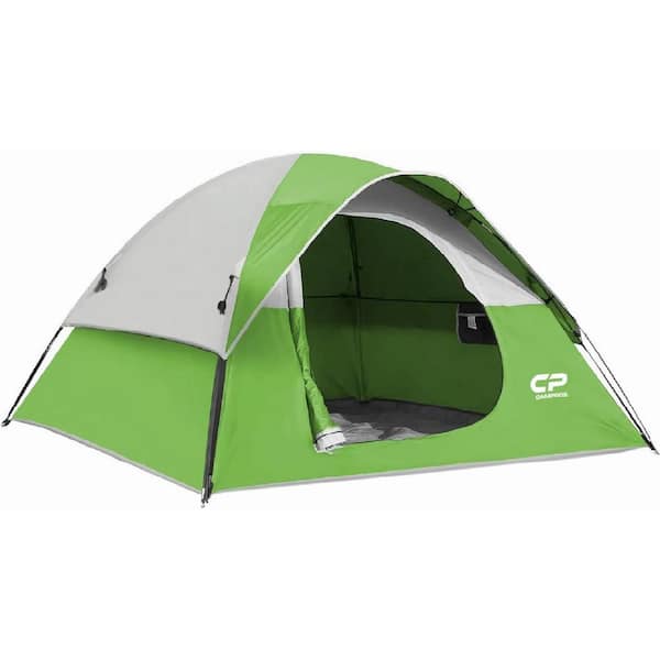 Zeus & Ruta 3-Person Dome Tents for Camping, Waterproof Windproof Backpacking Tent, Lightweight Tents with 3 Mesh Windows (Green)