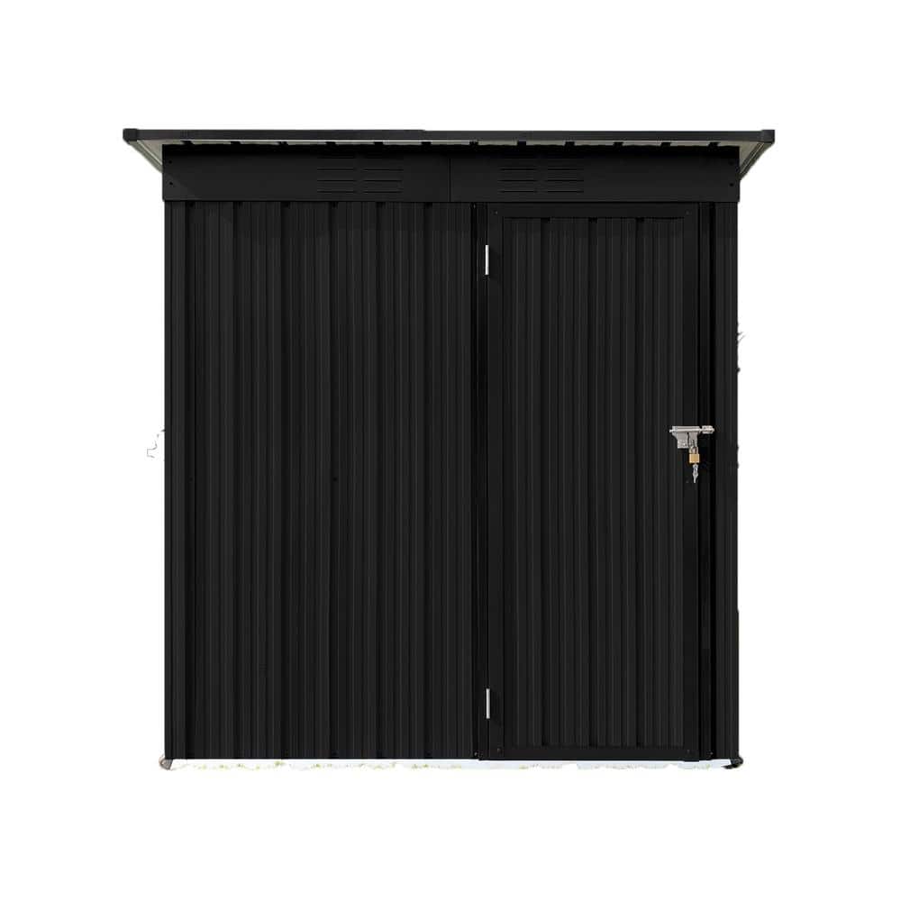 Outdoor 5 ft. W x 4 ft. D Storage Garden Metal Shed with Pent Sloping Roof,