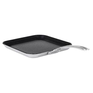 3-Ply Contemporary 11 in. Stainless Steel Nonstick Grill Pan