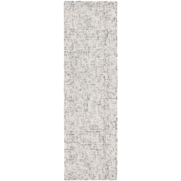 SAFAVIEH Abstract Gray/Ivory 2 ft. x 8 ft. Contemporary Marble Runner Rug