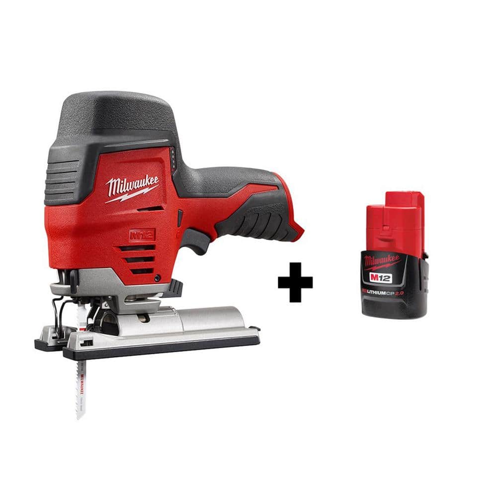 Milwaukee M12 12V Lithium-Ion Cordless Jig Saw with M12 2.0Ah Battery  2445-20-48-11-2420 The Home Depot