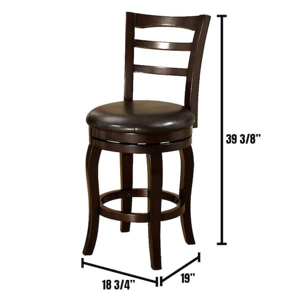 Southland 24 in. Espresso Transitional Style Bar Stool