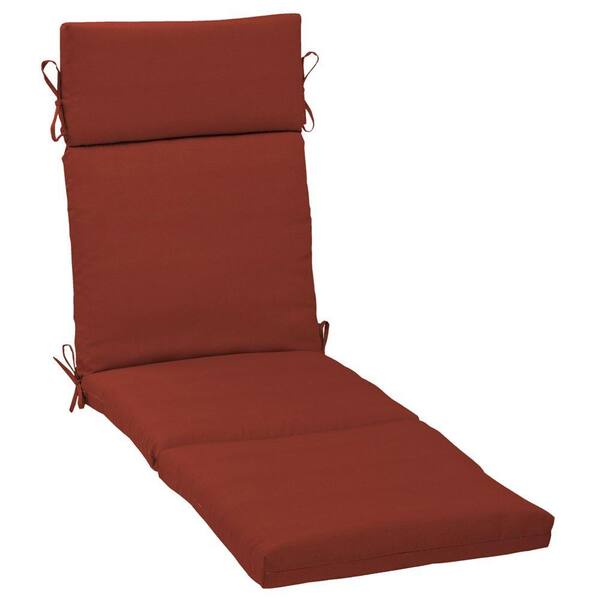 Arden Chili Red Solid Texture Chaise Cushion-DISCONTINUED