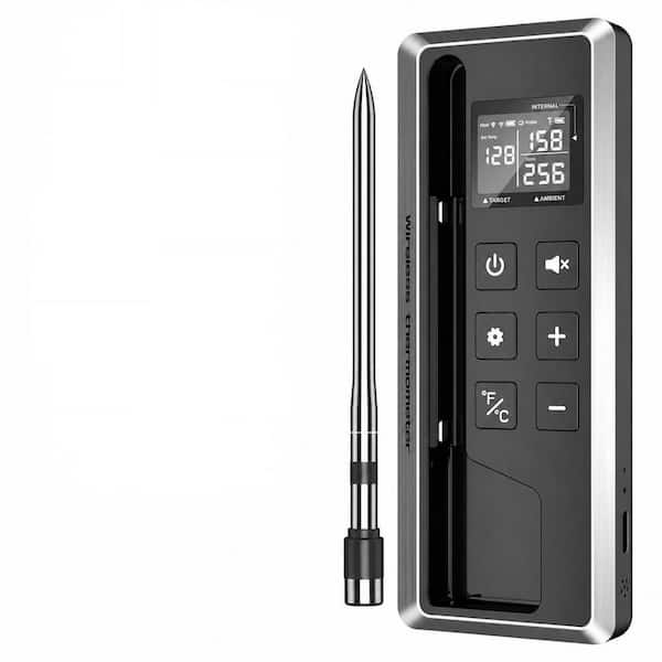 Wireless Meat Thermometer with Smart Timer and APP Control, Bluetooth 800ft, Dual Sensor, Digital Backlit LCD