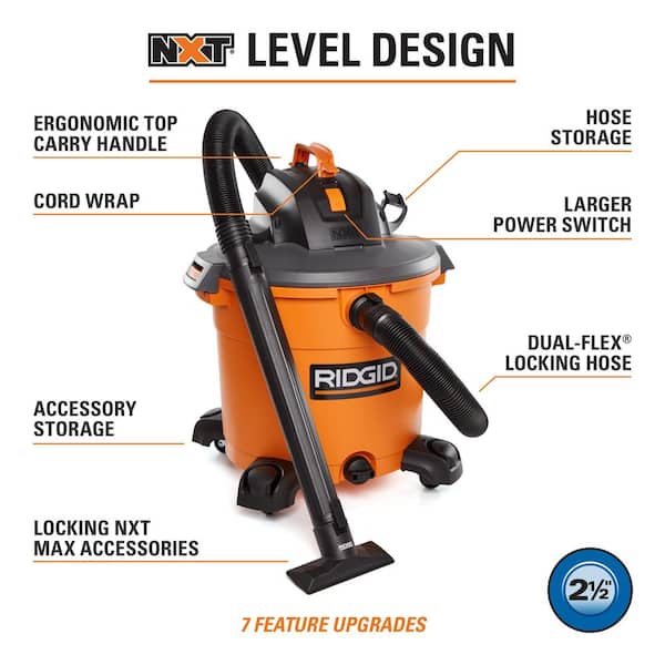 FLEX 12-Gallon Portable Wet/Dry Shop Vacuum