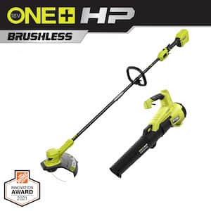 ONE+ HP 18V Brushless 13 in. Cordless Battery String Trimmer and 110 MPH 350 CFM Leaf Blower (Tool Only)