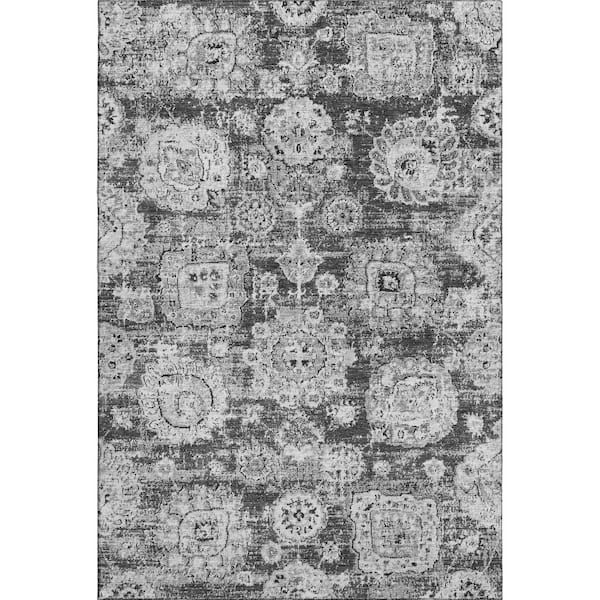 Addison Rugs Mayfield Premium Machine Washable Indoor/Outdoor Geometric AMF634 Gray 10 ft. x 14 ft. Area Rug