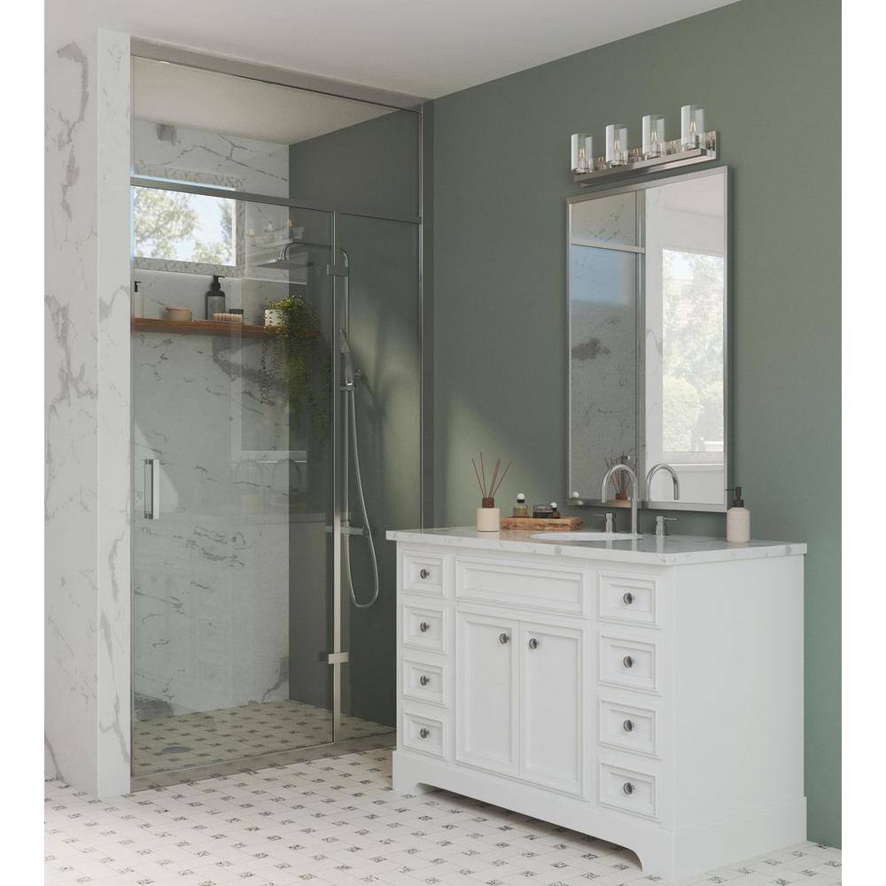 Goodwin Polished Chrome 4-Light Vanity with Clear Glass Shades