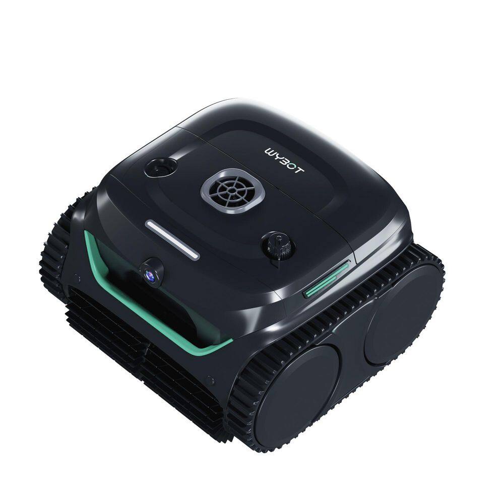 WYBOT C2 Vision Robotic Suction Pool Vacuum w/ AI Camera Ultra-Fine Filters Concrete Surfaces w/App Controls