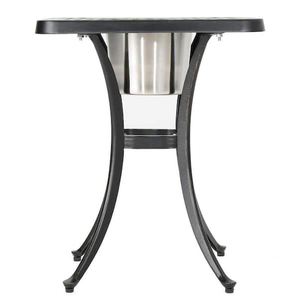 Ava Copper Aluminum Outdoor Patio Accent Table