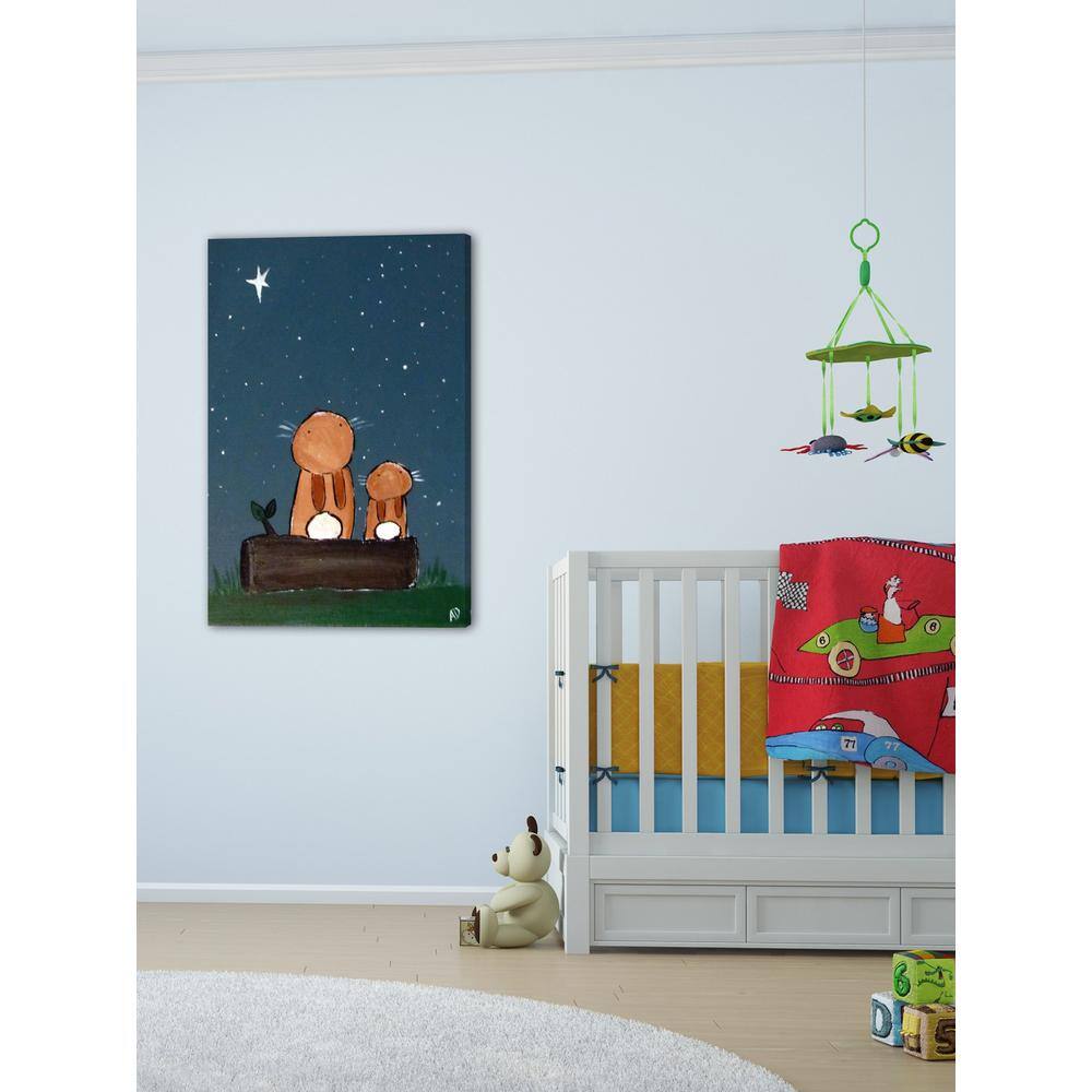 30 in. H x 20 in. W ""Stargazing Bunnies"" by Marmont Hill Printed Canvas Wall Art, Multi-Colored -  MH-ADRDOS-17-C-30