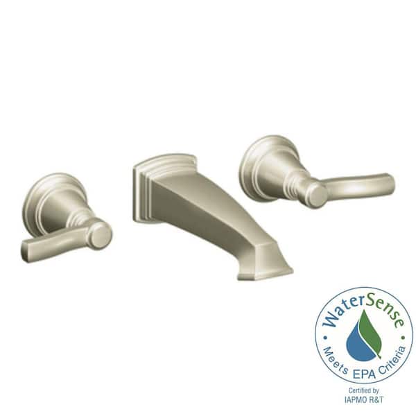MOEN Rothbury 2-Handle Wall-Mount Sink Faucet Trim Kit in Brushed Nickel (Valve Not Included)