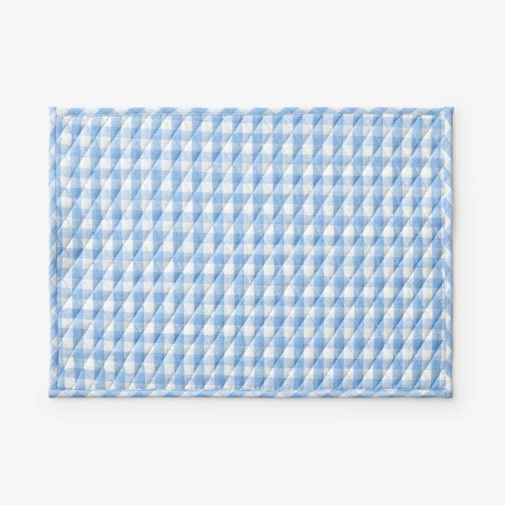 The Company Store Yarn Dyed Gingham Tabletop 20 in. W x 1 in. H Blue