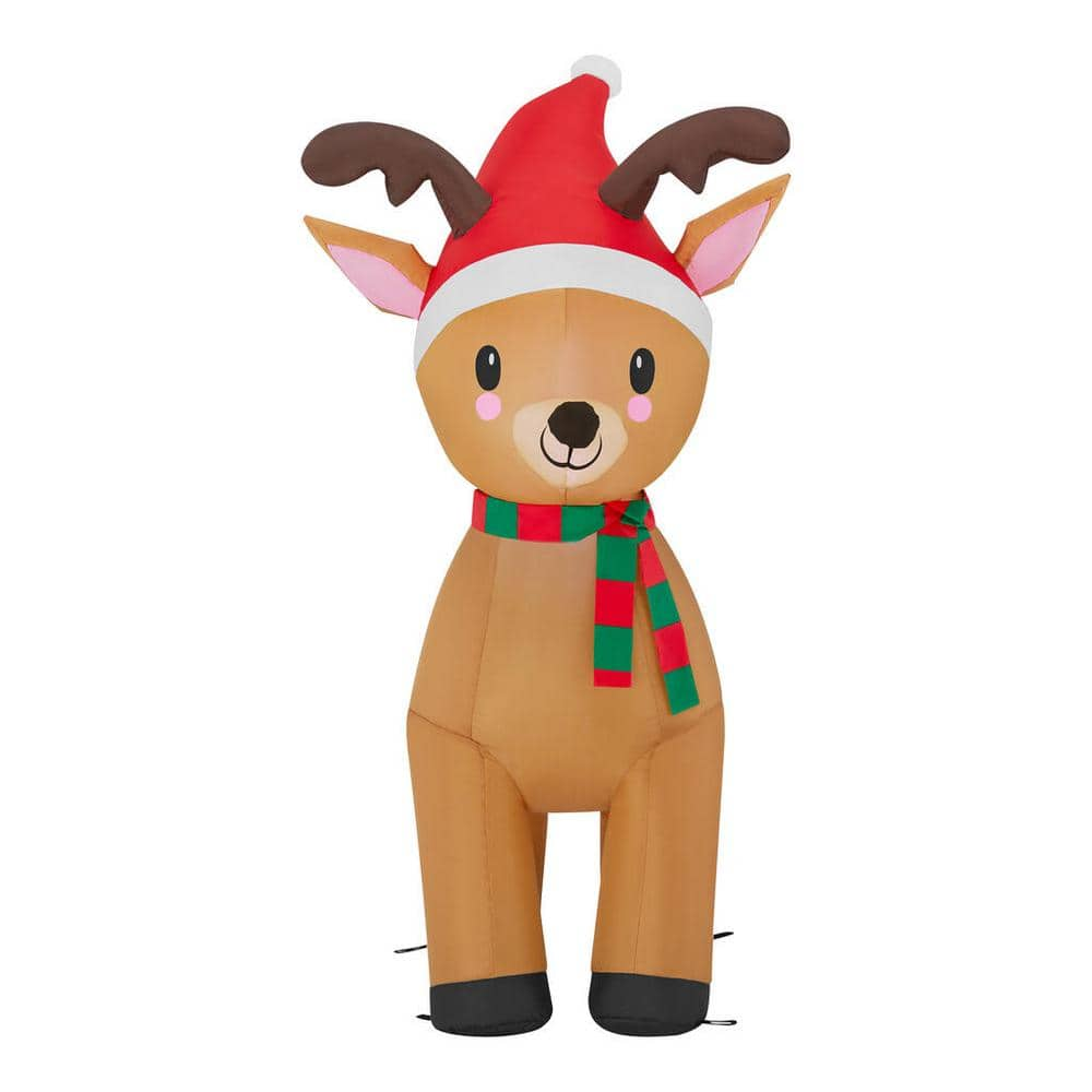 Have A Question About Home Accents Holiday 35 Ft Reindeer With Hat And Scarf Holiday Inflatable