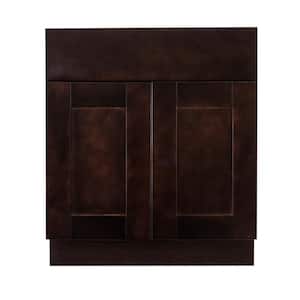 Anchester Assembled 27 in. x 34.5 in. x 24 in. Base Cabinet with 2 Doors and 1 Drawer in Dark Espresso