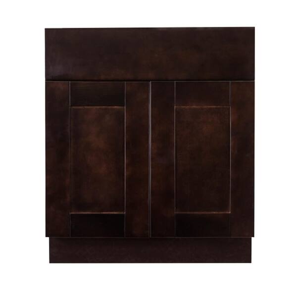 Anchester Assembled 24 in. x 34.5 in. x 24 in. Base Cabinet with 3 Drawers in Dark Espresso Anchester Assembled 24 in. x 34.5 in. x 24 in. Base Cabinet with 3 Drawers in Dark Espresso