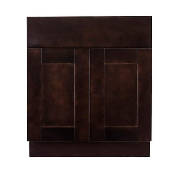 LIFEART CABINETRY Anchester Assembled 24 in. x 34.5 in. x 24 in. Sink Base Cabinet with 2 Doors in Dark Espresso