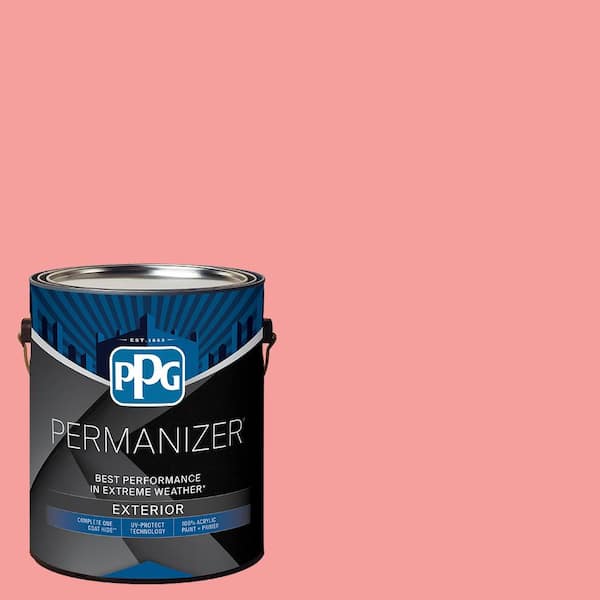 PERMANIZER 1 gal. PPG1188-4 Salmon Pink Flat Exterior Paint