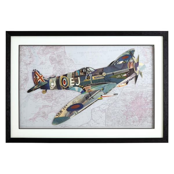 Yosemite Home Decor British SpitfireMulti-Colored 3D Collage