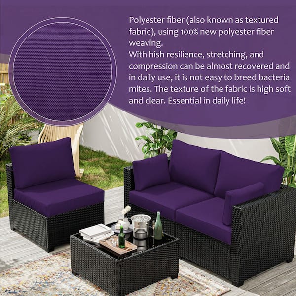 8-Piece Outdoor Patio Cushion Cover, UV and Waterproof Replacement