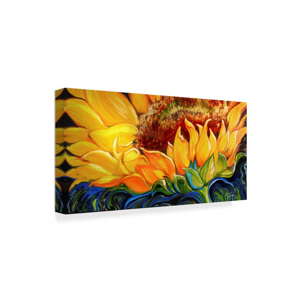 Large Yellow and Green Floral Abstract Canvas Art