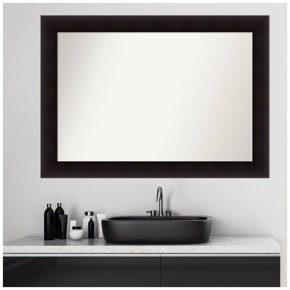 Espresso Wood Framed Full Length Bathroom Vanity Mirror