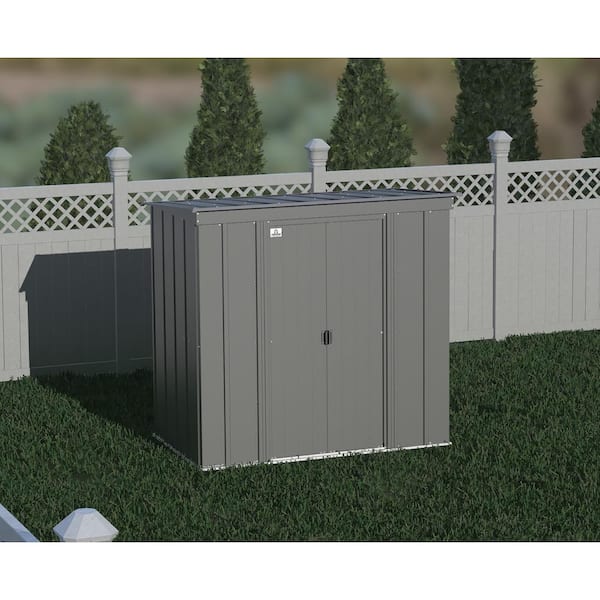 Arrow Classic 6 ft. W x 4 ft. D Charcoal Metal Shed 21 sq. ft.