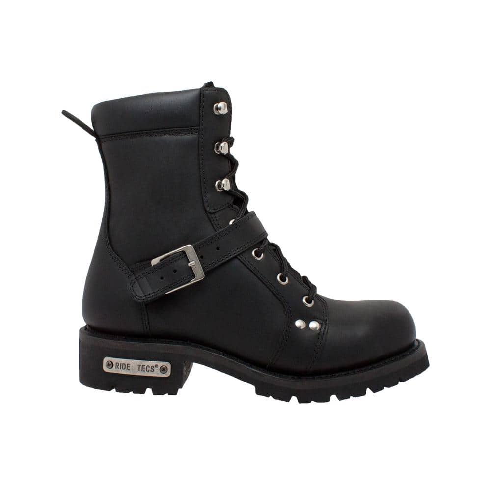 Men's Size 9 Black Grain Leather 8 in. Motorcycle Boots price history on PriceWatchPro