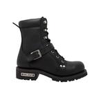 Men's Size 11.5 Black Grain Leather 8 in. Motorcycle Boots