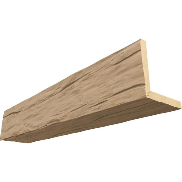 Ekena Millwork Endurathane 4 in. H x 4 in. W x 20 ft. L Riverwood Oatmeal Faux Wood Beam