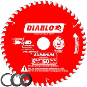 5-3/8 in. x 50-Tooth Aluminum Cutting Circular Saw Blade with Bushings