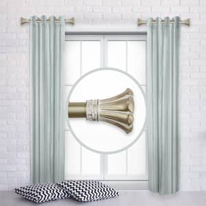 Blossom 12 in. - 20 in. L Adjustable 1 in. Dia Single Side Window Curtain Rod in Light Gold (Set of 2)