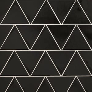 Triangolo Triangle 5 in. x 5 in. Matte Black Ceramic Wall Tile (1.43 sq. ft./Case)
