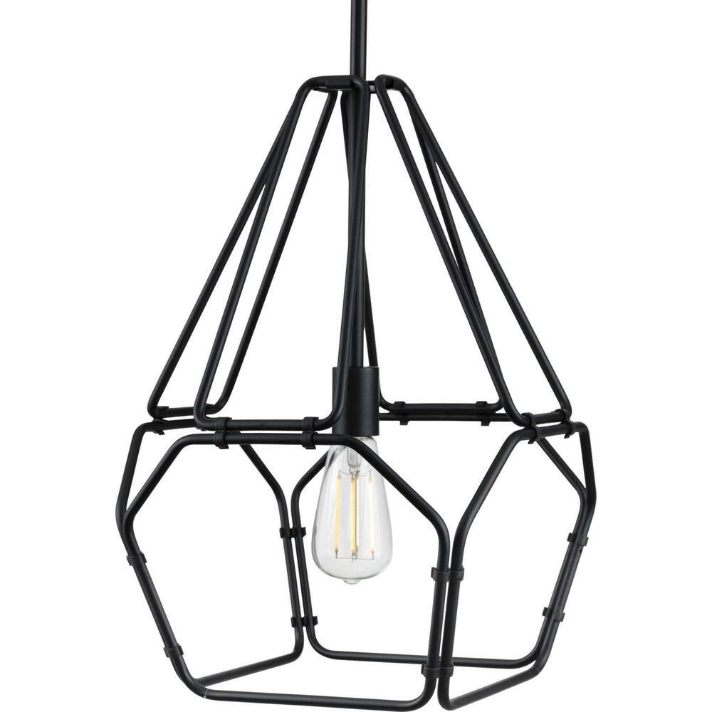 Ballinger 12.5" Matte Black Rustic Farmhouse Pendant Light