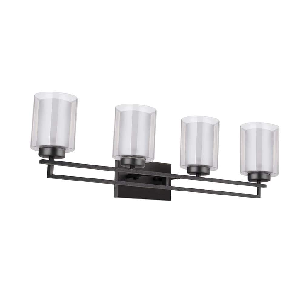 JAZAVA 34 25 In 4 Light Oil Rubbed Bronze Vanity Light Wall Light With   Oil Rubbed Bronze Vanity Lighting Hdtxwlwin004 64 1000 