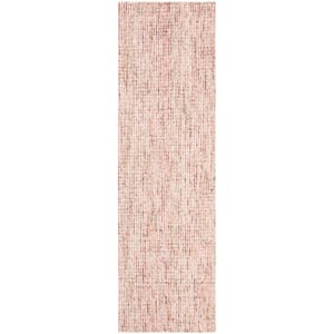 Abstract Beige/Rust 2 ft. x 8 ft. Solid Runner Rug