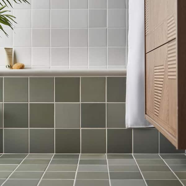 Reborn Sage Green 4.84 in. x 4.84 in. Matte Porcelain Wall Tile (5.48 Sq. Ft./Case)