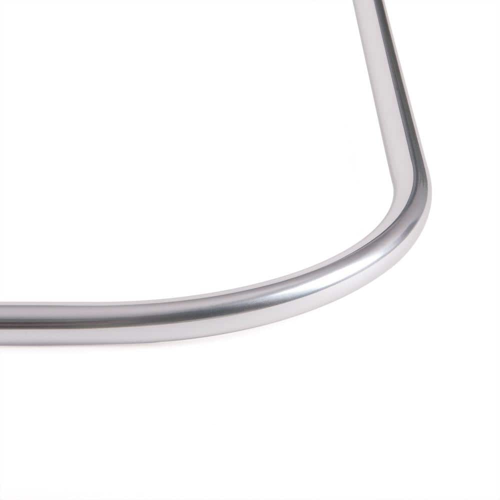 Chrome L-Shaped Wall Mounted Shower Curtain Rod