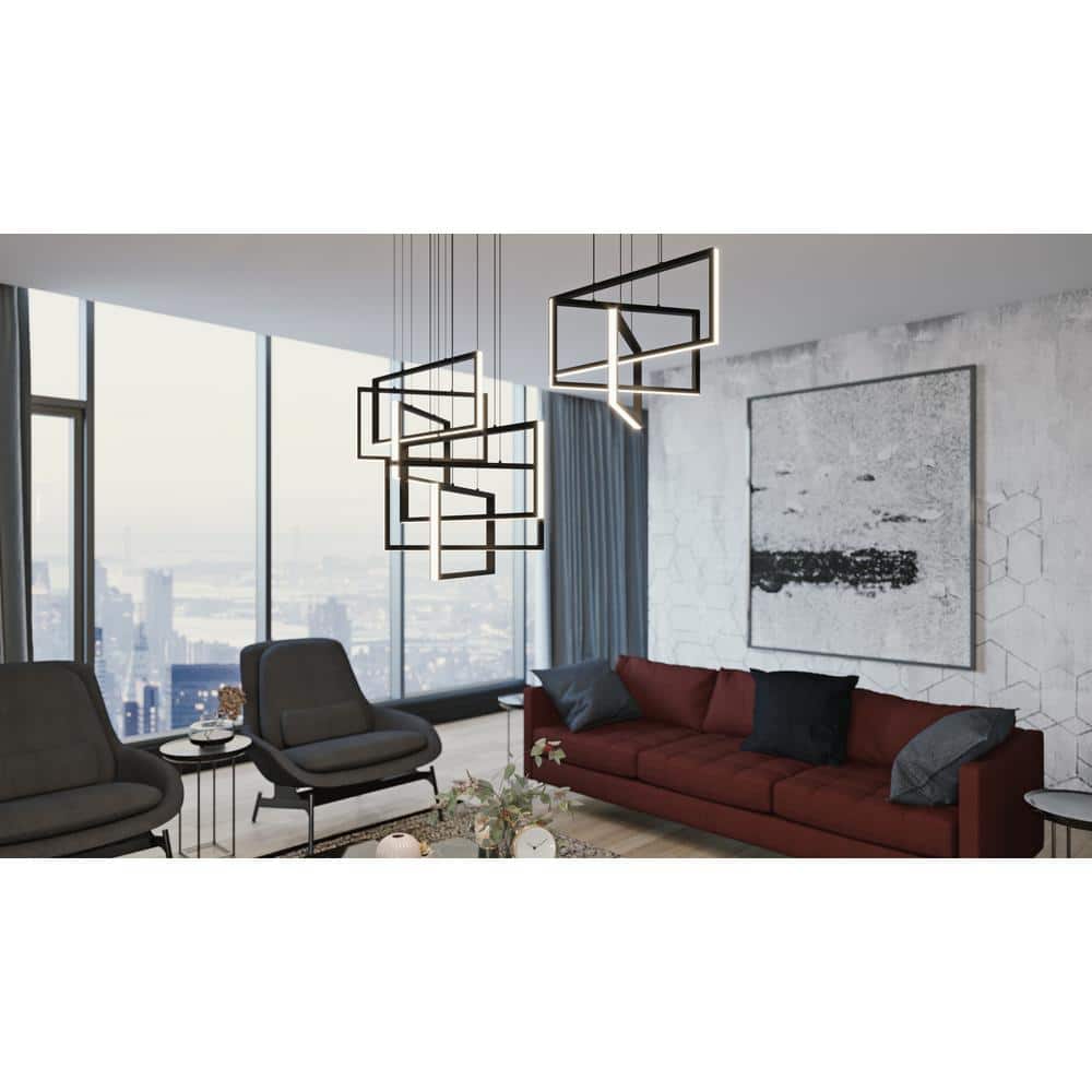Cole Modern Gold & Black 24" LED Indoor/Outdoor Pendant Light