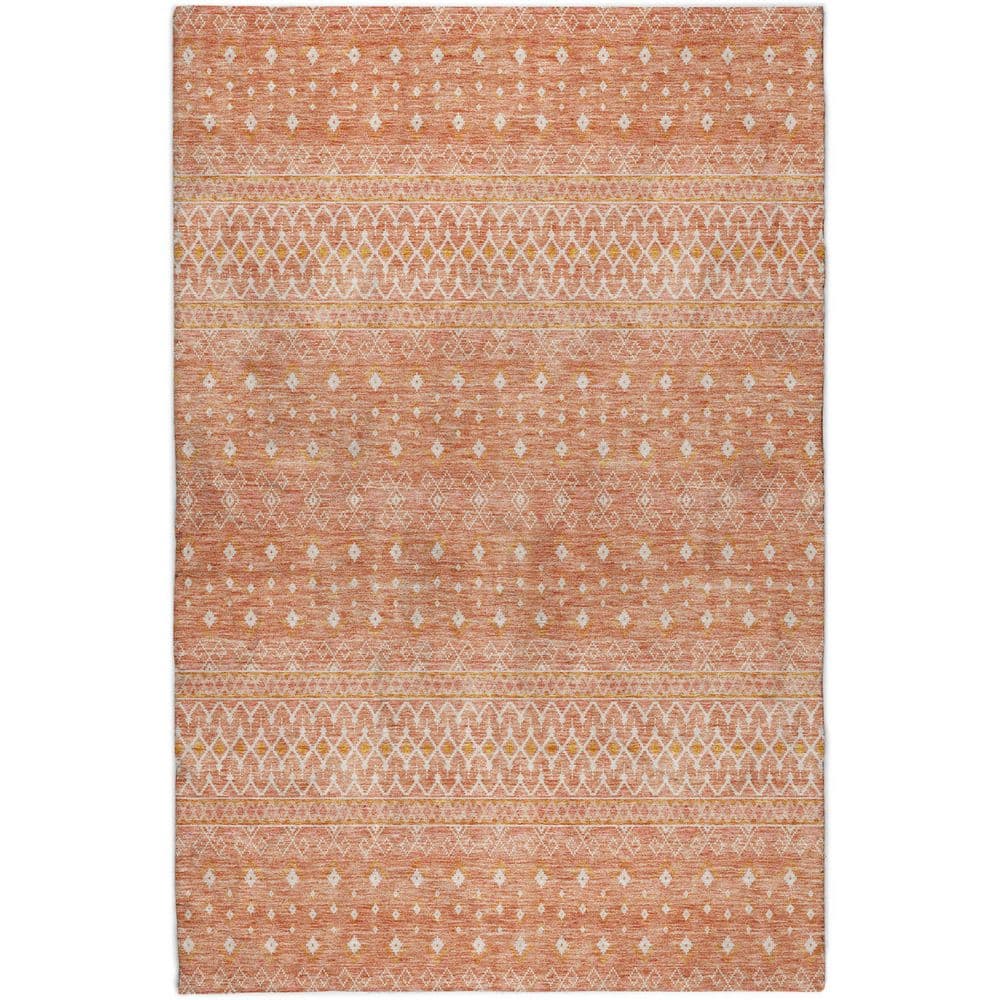 Dream Shag Premium Machine Washable Abstract ADS709 Salmon 5 ft. x 7 ft. 6 in. Area Rug price history on PriceWatchPro