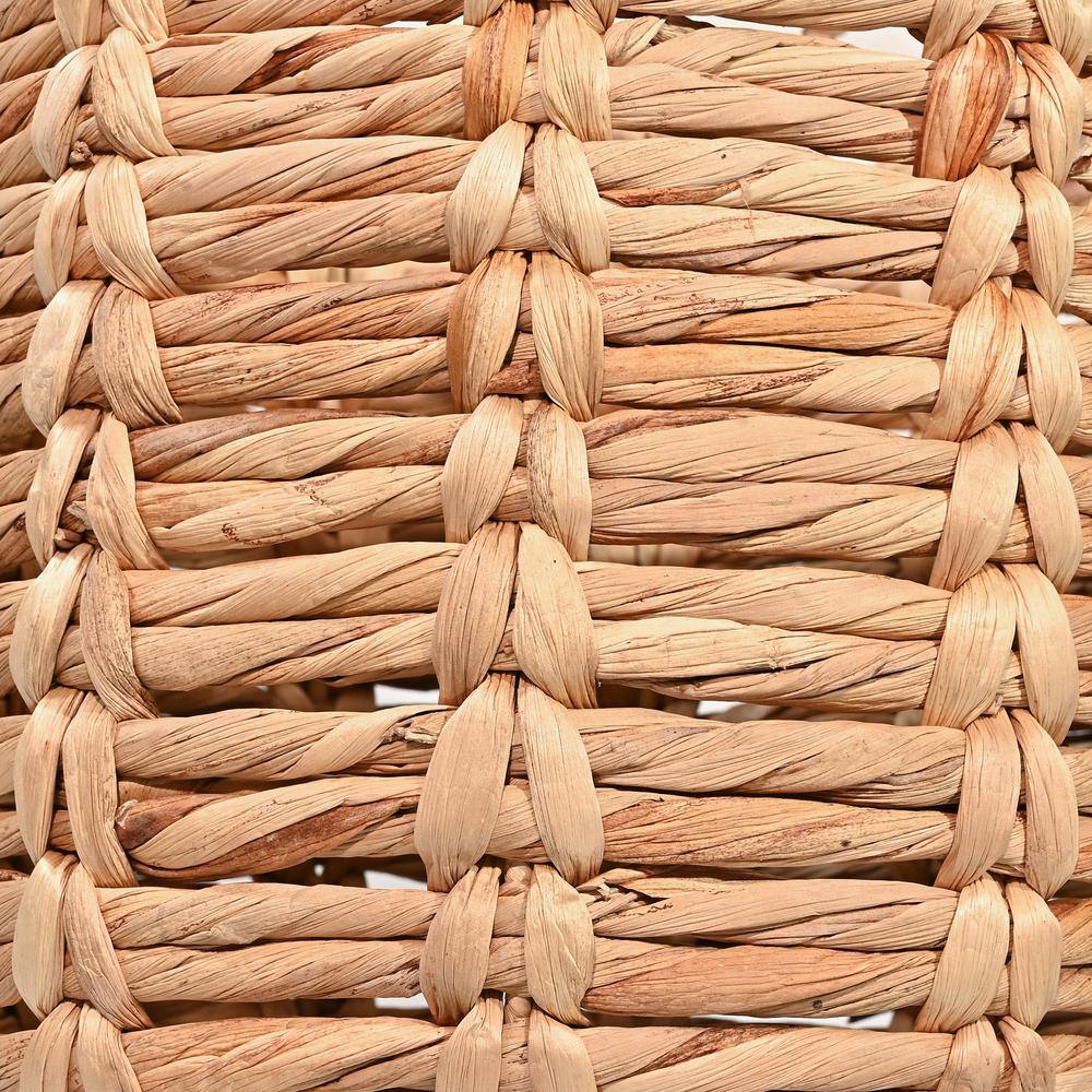 Laurel Hand-Woven Brown Abaca Round Storage Basket
