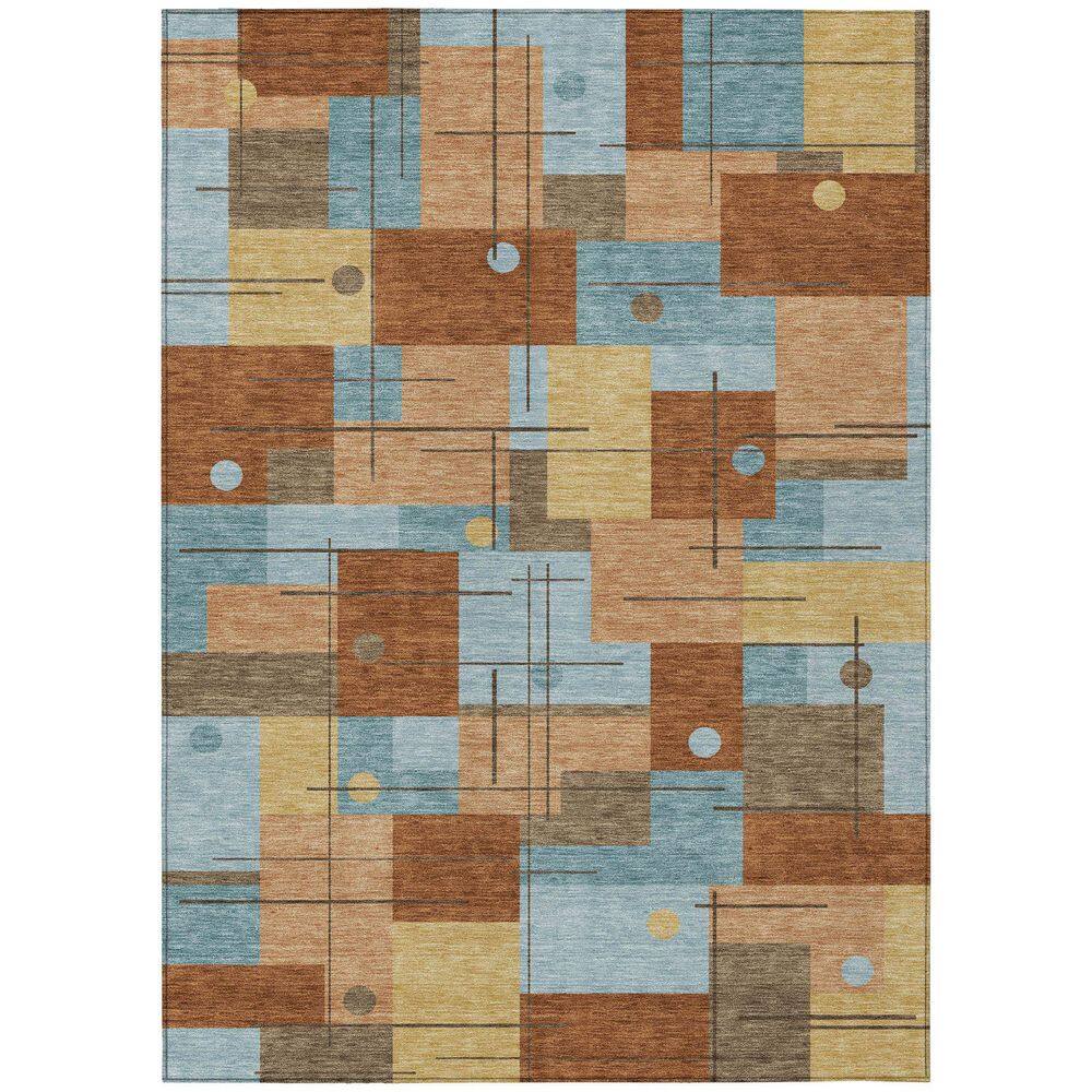 Chantille Machine Washable Indoor/Outdoor Abstract ACN2716 Paprika 8 ft. x 10 ft. Area Rug price history on PriceWatchPro