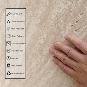White MCM 6 in. x 6 in. Travertine Natural Clay Stone Looks Floor and Wall Tile (Sample, 0.25 sq. ft.)