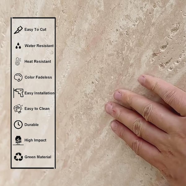 White MCM 6 in. x 6 in. Travertine Natural Clay Stone Looks Floor and Wall Tile (Sample 0.25 sq. ft.)